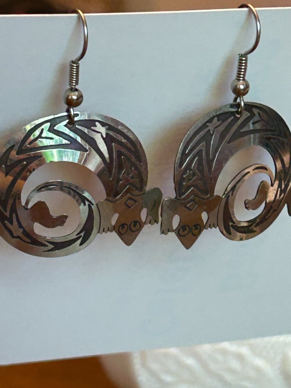 Vintage Silver Gecko Lizard Earrings
